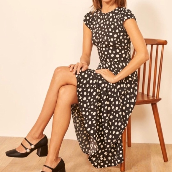 Reformation Dresses & Skirts - Reformation Rylie Polka Dot Dress 8 NWT